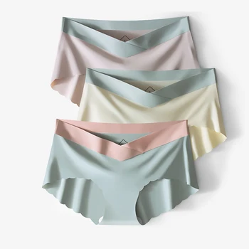 Summer Thin Seamless Panties Ice Silk Female Pregnanc Underwear Women Low-Waist Briefs Large Size Maternity Panty Sexy Lingerie