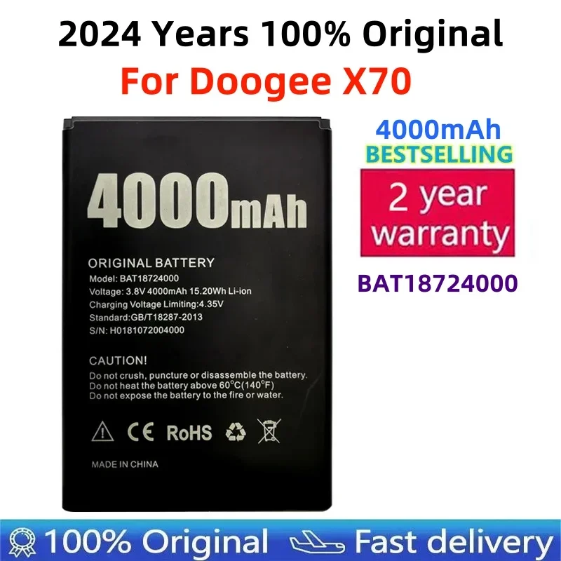 

100% оригинальный новый аккумулятор BAT18724000 4000 мАч Для Doogee X70 аккумулятор для телефона сменные батареи