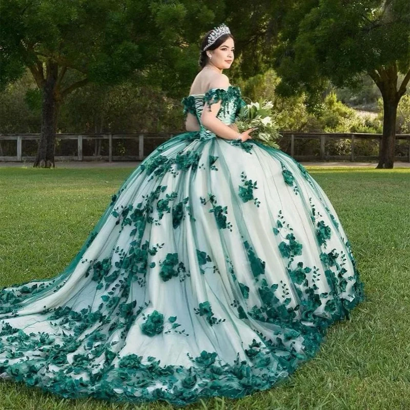 green cinderella dress