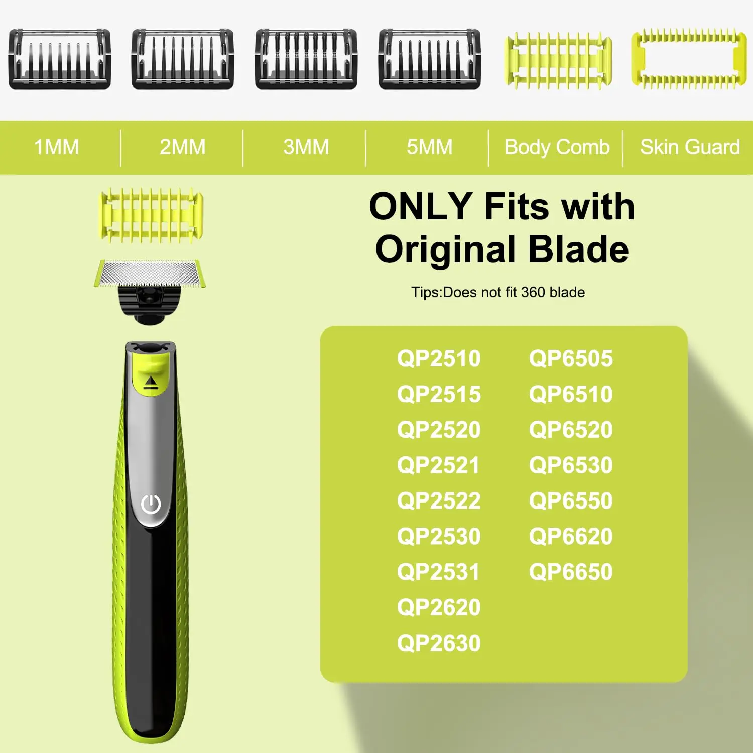 1-13 Pcs Shaver Replacement Blade for Philips OneBlade & One Blade Pro QP2520 QP2530 QP2620 QP2630 QP6510 QP6520 Beard Trimmer