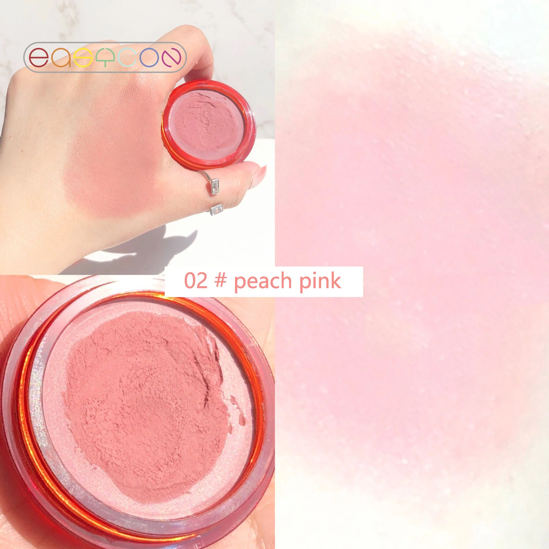 Blusher Milk Tea Blush Peach Pallete 4 Colors Face Mineral Pigment Cheek Powder Makeup Professional Contour Shadow Makeup