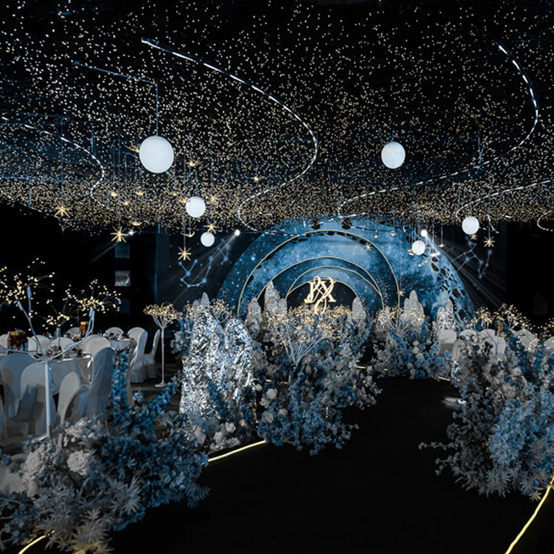 TEMAR-moderno casamento pingente lanterna LED cavalo, meteoro chuveiro, atmosfera, noite palco adereços, luz decoração de fundo