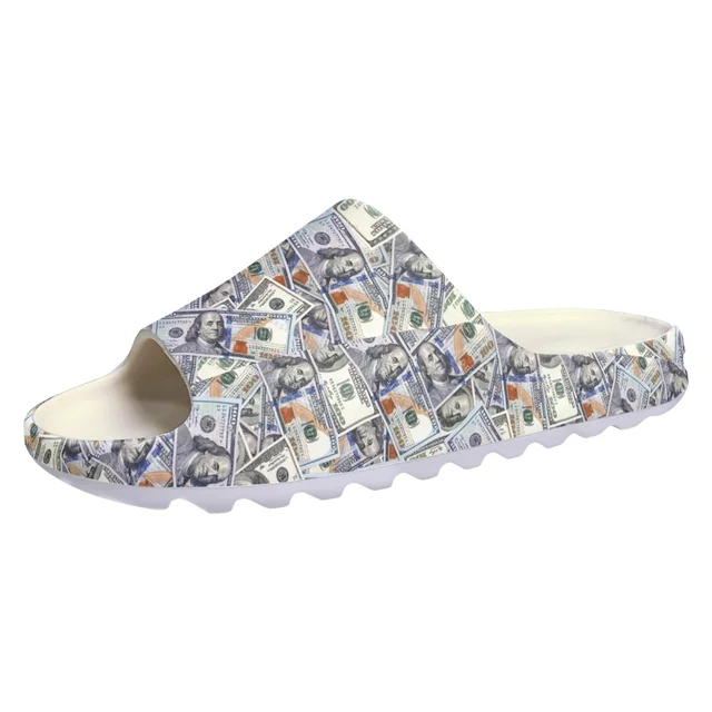 Bandana Paisley Soft Sole Sllipers Home Clogs Black White Blue