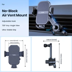 Premium Super Stable Car Phone Holder for Dashboard, Windscreen, or Air Vent (For Air Vent Ugrade)