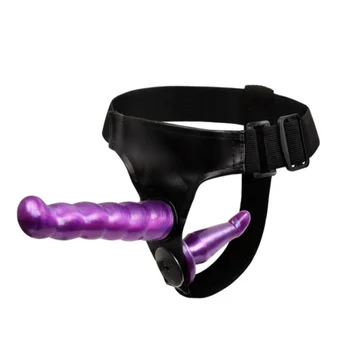 Huge Double Realistic Dildo Female Masturbator Strap-On Ultra Elastic Harness Panties Strap On Big Dildos Sex Toys for Couple Le 4