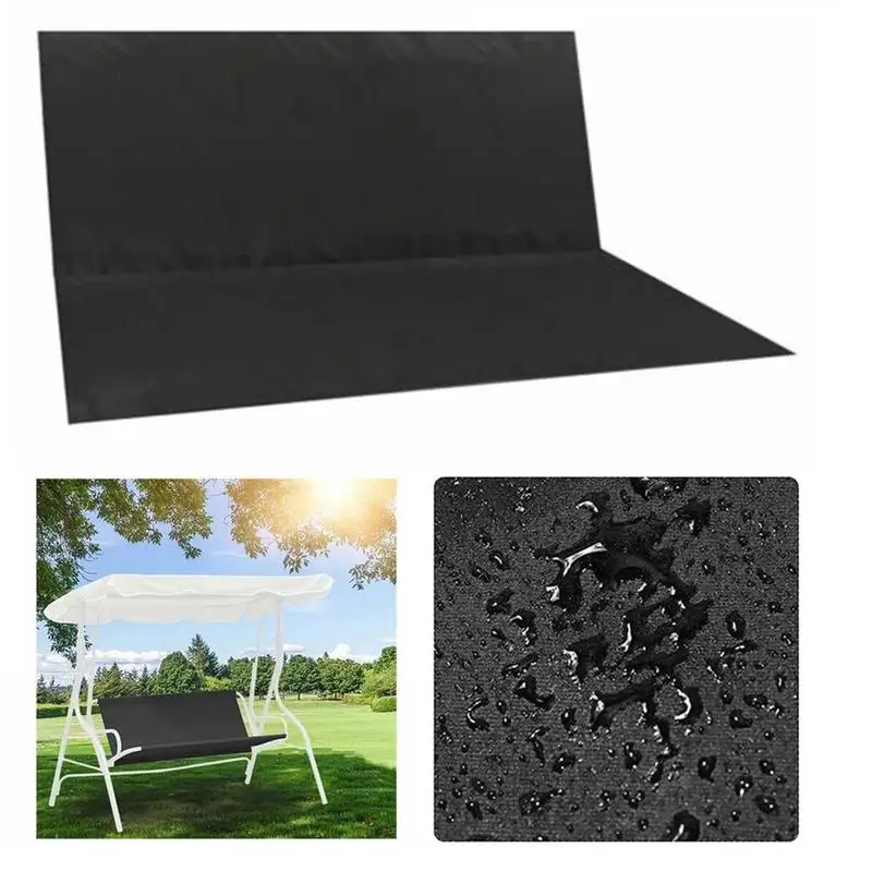 Copertura Impermeabile Per Sedia A Dondolo Da Esterno - Tessuto Oxford, Nero, 99x70x83cm - Foto 6