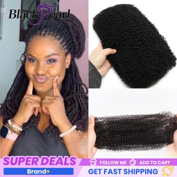 X Human Hair Afro Kinky Bulk 18-44 Inches For Mini Twist 50g Hair Bundles Repair Locs Natural Black For Dreadlock Extensions 1