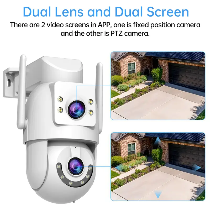 Jooan 4K 8MP HD Wifi PTZ Camera Outdoor 5G Wifi Dual Lens Security IP Cameras 5X Zoom AI Tracking ONVIF CCTV Surveillance Camera - Image 2