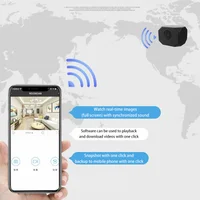 Mini caméra de sécurité WiFi 4K HD, surveillance intérieure intelligente pour la maison, avec application de surveillance à distance, design léger et portable 3