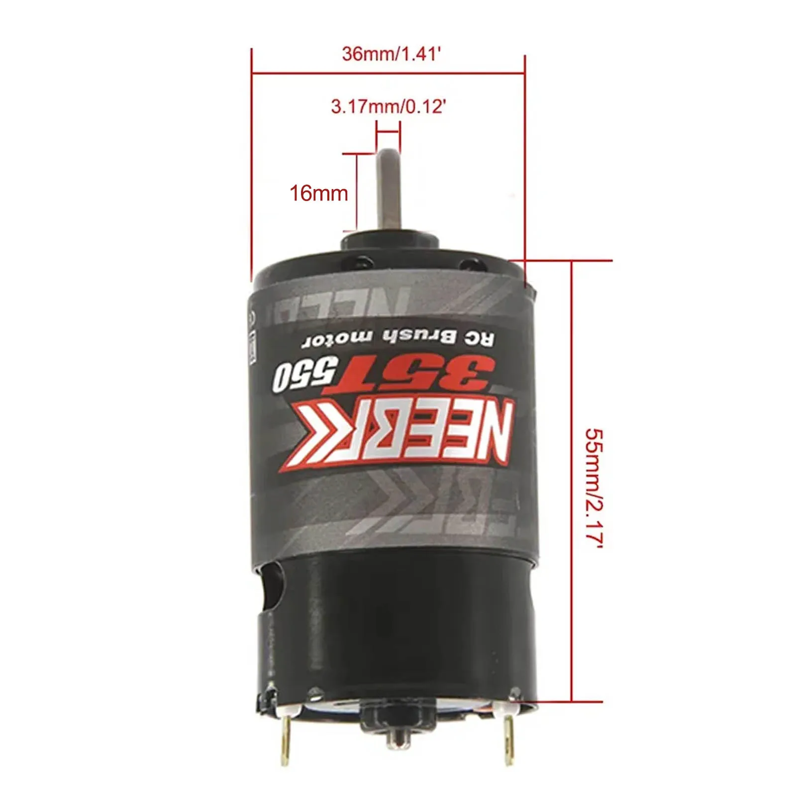 NEEBRC 550 Bürstenmotor 60 A ESC 2-3S für 1/10 RC Crawler Auto Boot Axial SCX10 AXI03007 JL 90046 Traxxas TRX4 TRX6 Modellteile – Detail 9