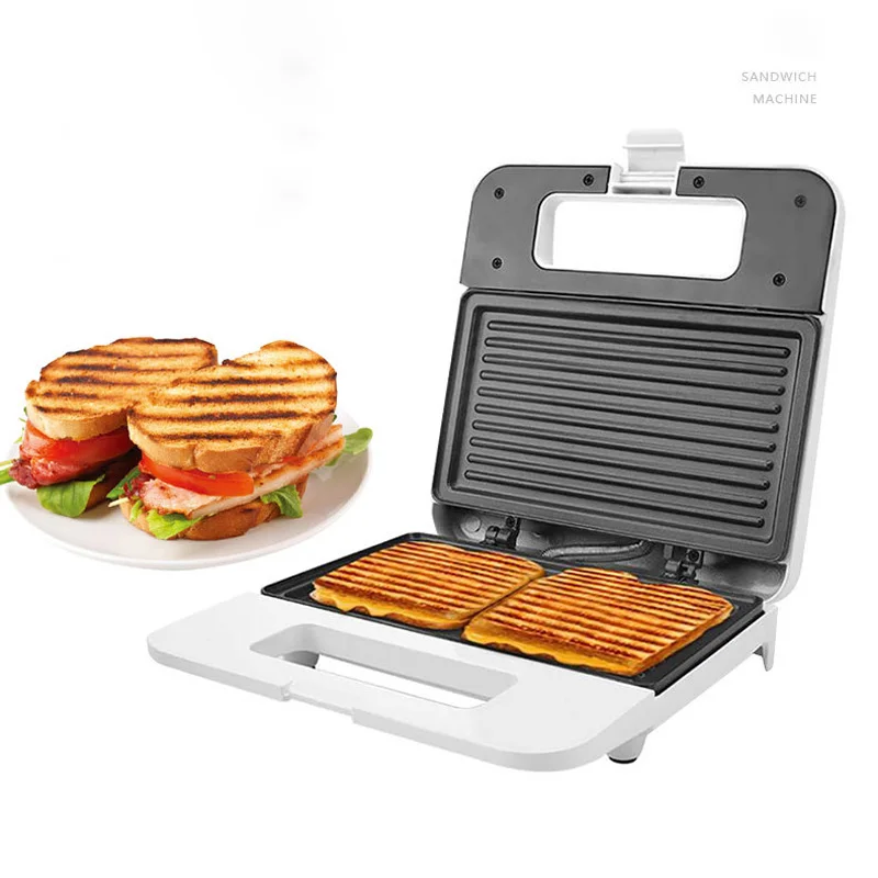 Electric Sandwich Machine Household Electric Nonstick Baking Plate Sandwich Maker Toaster Breakfast Machine EU Plug 220V
