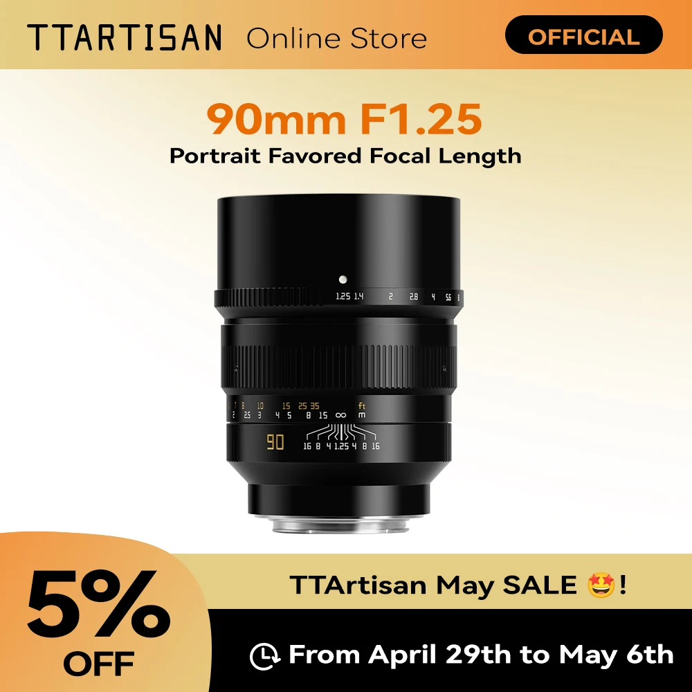 

TTArtisan 90mm F1.25 Full Frame Large Aperture Lens for Sony Nikon Canon Sigma Panasonic Lumix Fuji Leica Camera Lens Объектив