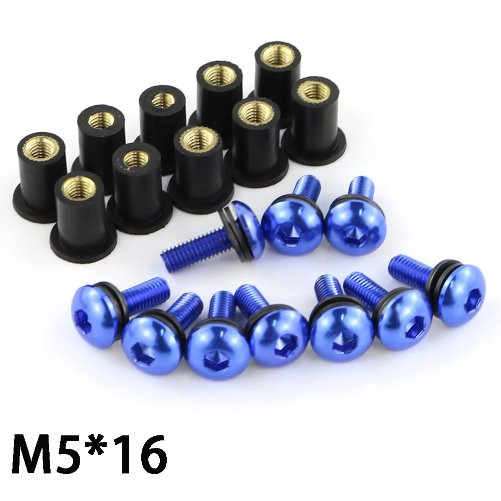 Moto M5 Parabrezza Viti Carenatura Bulloni, 10Pcs 5Mm Gomma - Foto 6