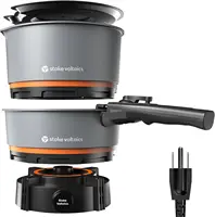 Cooking System, Portable Camping Electric Stove, Outdoor Cookware Set 200-1000W Designed for Electric Vehicles, Recreational Veh 1
