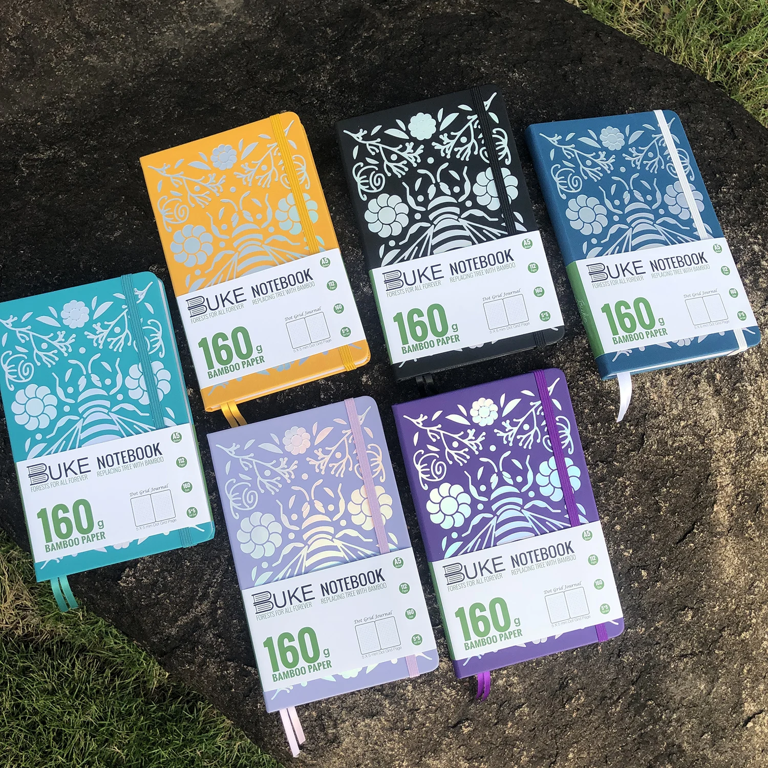 BUJO Bees Dotted Notebook A5 Pocket 5.1x8.2 Inches 160g Bamboo Paper 3
