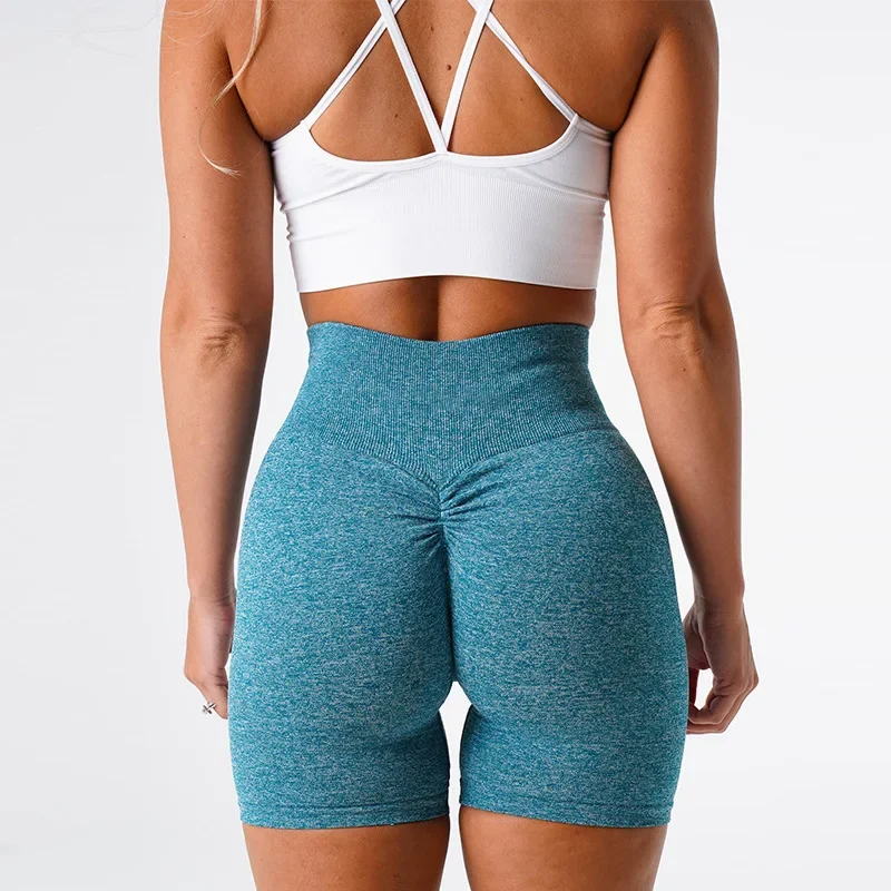 NVGTN SCRUCNH Best Seller Camouflage Yoga Shorts European and American Cross-Border Shorts Three-Quarter Length Yoga Pant
