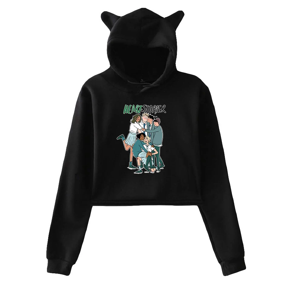 

Heartstopper Cat Ears Hoodie 2D Comic Print Women Long-sleeved Sweatshirt Hot-selling Casual All-match Hoodie Fashion Girl Tops