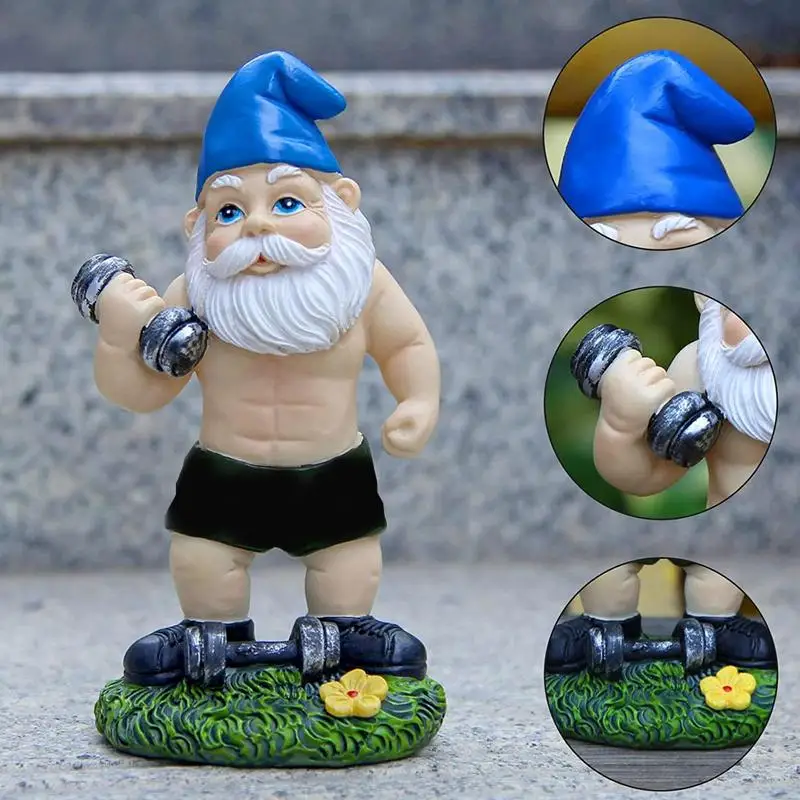 SEWAS Nano Da Giardino Rocker Peace | Statuetta In Resina Dipinta A Mano 25 Cm