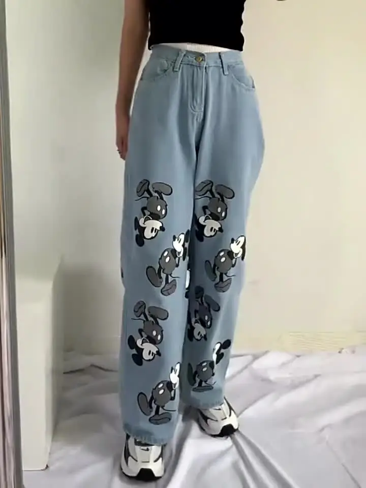 MINISO Мультфильм Джинсы