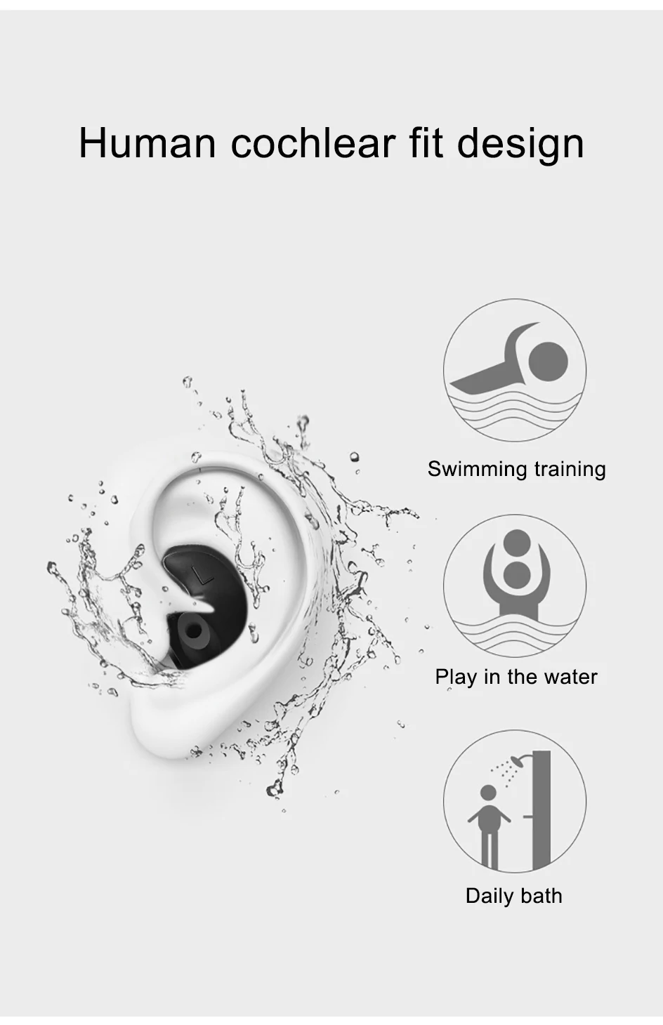 Sommer Schwimmen Ohrstöpsel/Nasen Clip Set Silikon Wasserdicht Schlaf Anti-lärm Ohrstöpsel Tauchen Outdoor Wasser Sport Zubehör – Detail 3