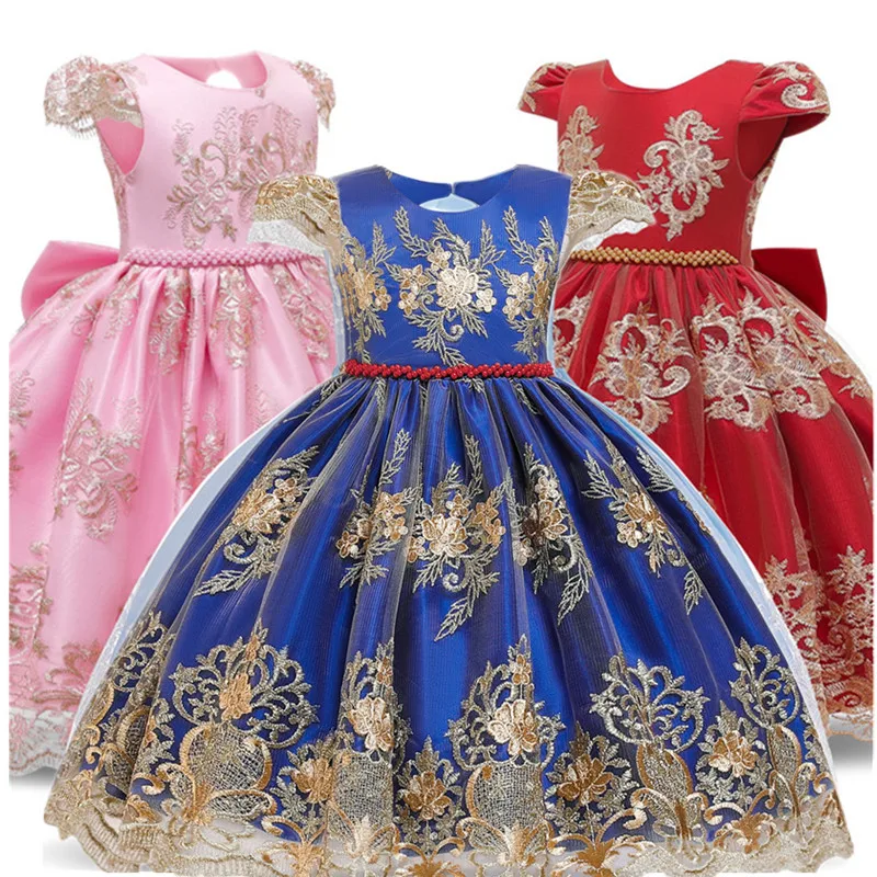 Girls Dress Princess Children Wedding Christening Gown Birthday Party 6 8 10T