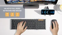 ProtoArc Foldable Keyboard and Mouse, XKM01 Combo for Business Travel 2.4G+Dual Bluetooth Portable  for Laptop iPads Tablets - Image 3