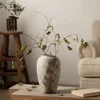 Retro New Chinese Pottery Pot Wabi-sabi Wind Decoration Ornament Flower Arrangement Hydroponic Ceramic Vase 3