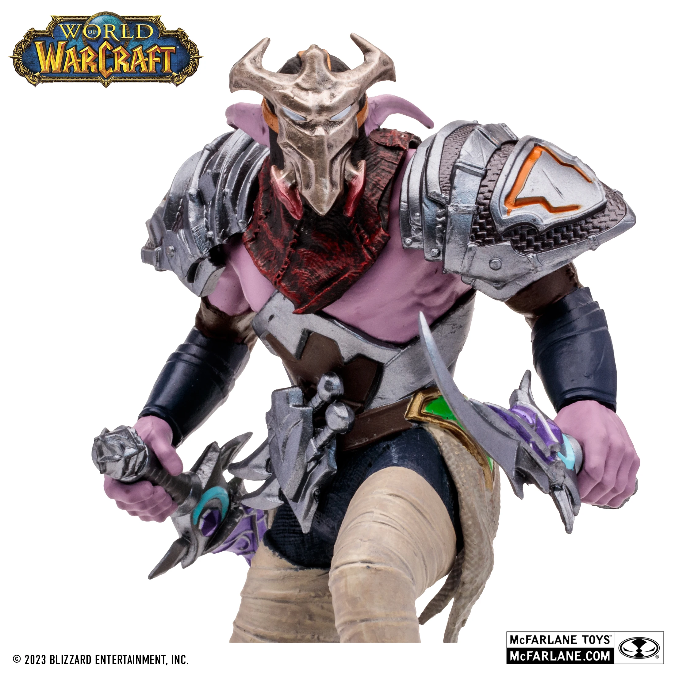 맥팔레인 월드 오브 워크래프트 완구, 언데드 프라이스트, 언데드 워록, ORC 워리어, ORC 샤먼, 엘프 드루이드, 엘프 로그, 7 인치 모델
