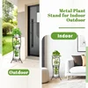 3 Tier Corner Plant Stand Indoor Outdoor, 34 Inch Tall Wrought Iron Plant Stands for Indoor Plants Multiple 6