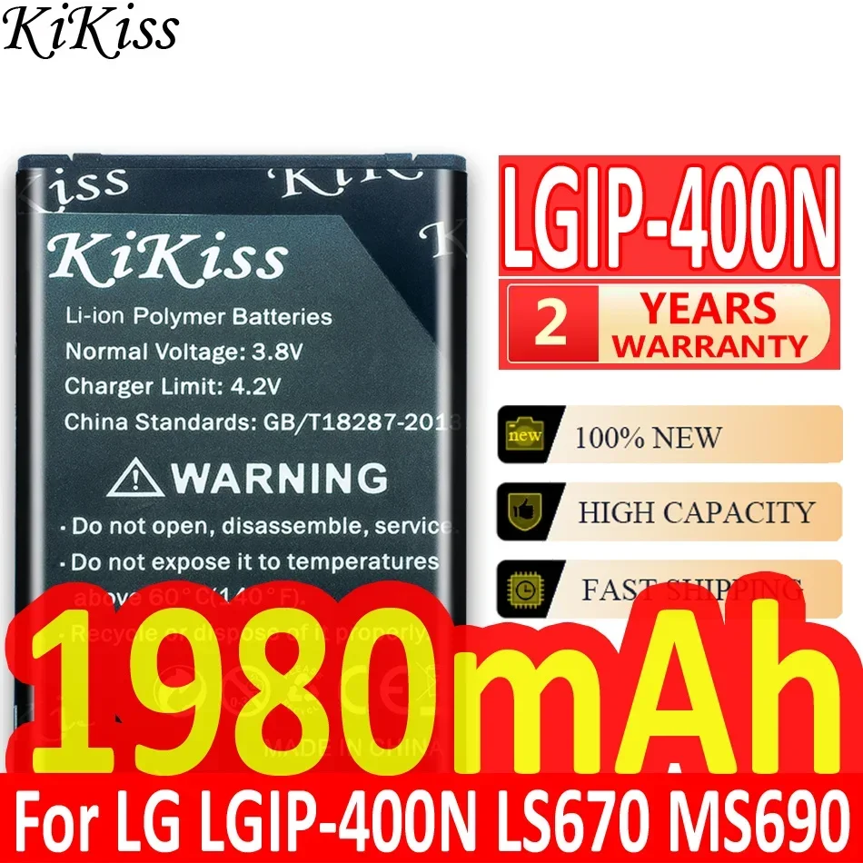 

1980mAh Big Power Battery for LG GX500.GM750,GT540,GT500S,p505,p506,LW690,us760,vm670.P500, P503 LGIP-400N LGIP 400N LGIP400N