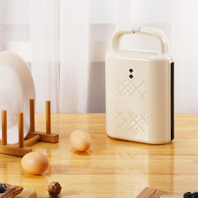 Household Electric Sandwich Maker Hamburger Fried Egg Panini Non Stick Surface Grill Toaster Multifunction Takoyaki 800W MB45