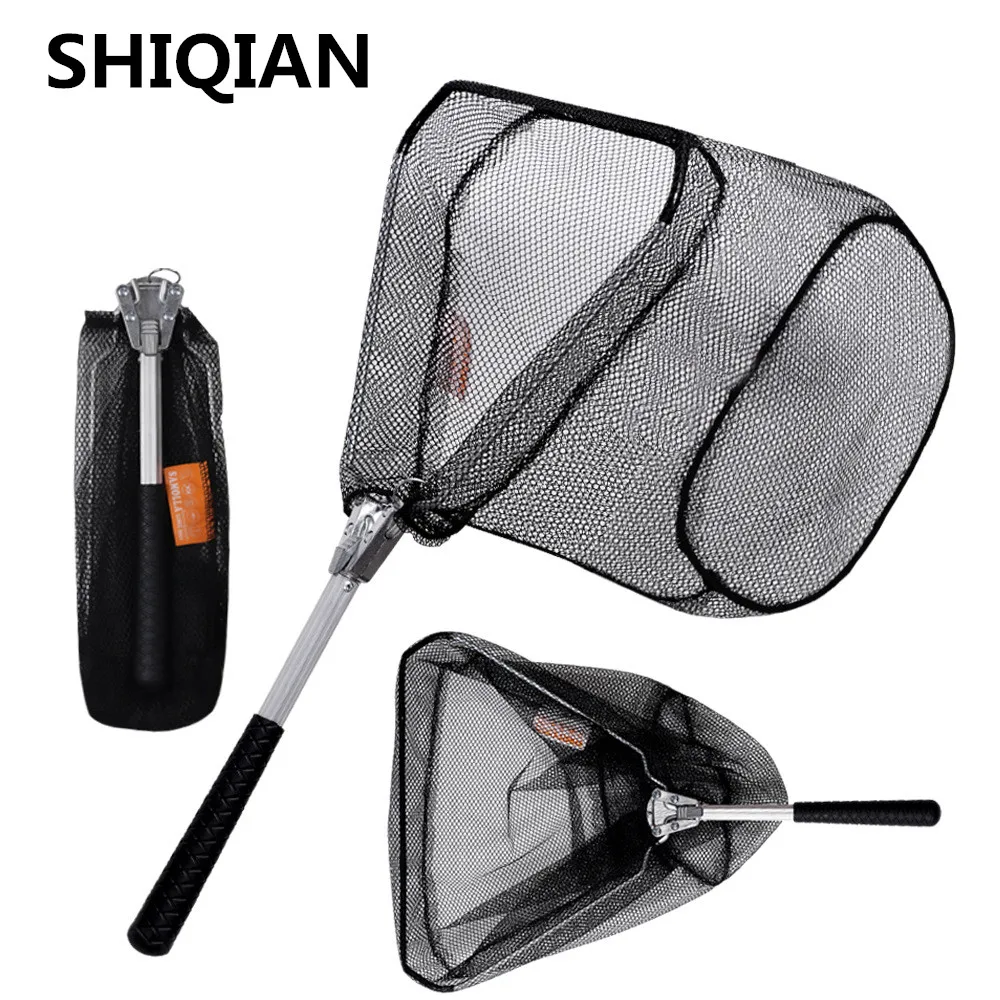 Épuisette télescopique aluminium pliable - Sécurisée pour remise à l'eau facile accessoire pêche extérieure