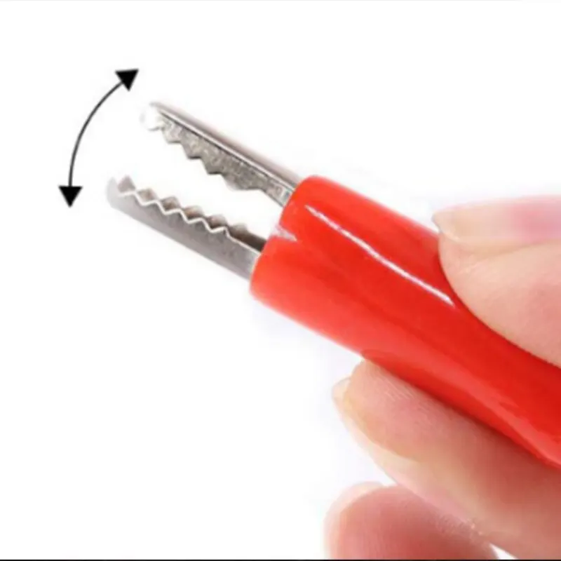28mm Alligator Clips With Wire Small Battery Power Test Small Pure Copper 20pcs alligator clips,test clip,test hooks clips