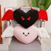 Lovely Plush Angel Heart Pillow Toy For Girlfriend Kids Festival Gift Soft Plush Stuffed Red Love Demon Heart Shape Pillow Toys 1