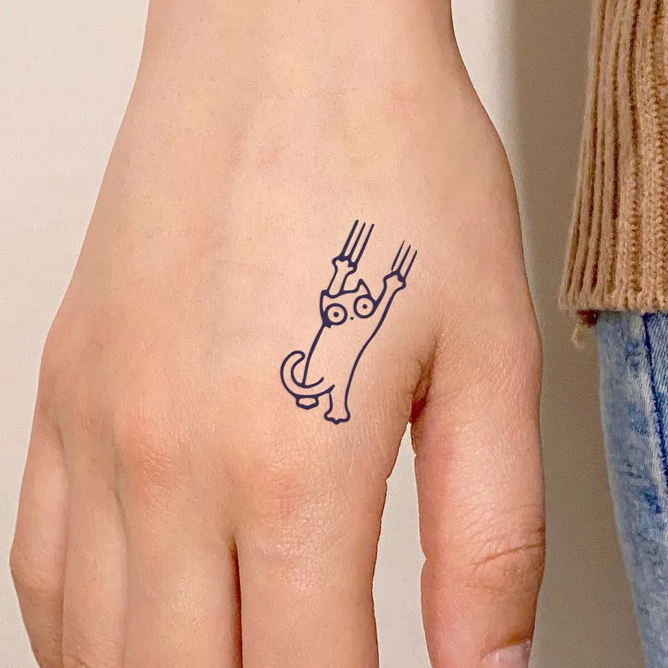 TATTOO-Autocollant de Tatouage Temporaire pour Homme et Femme, Petit Faux  Tatouage à la Main, Motif de Ligne d'Art Corporel, Fleur, Imperméable,  Nouveau, 6 Feuilles, image size:960x960