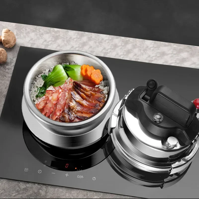 Pressure Cooker 1.6L/2L Outdoor Camping Portable Micro Pressure Cooker Household 304 Stainless Steel 5 minute Quick Cooking Pot