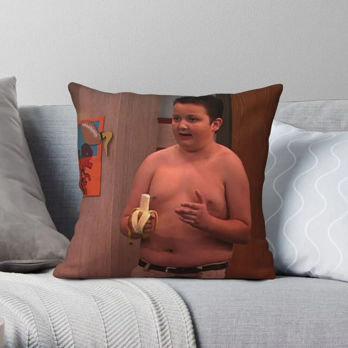 

ICarly Gibby Gibson Meme Square Pillowcase Polyester Linen Velvet Printed Zip Decorative Sofa Seater Cushion Cover