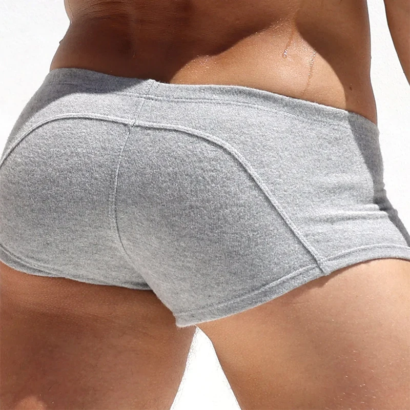 Casual Mens Ribbed Shorts Slim Fit Solid Color Elastic Slim Fit Shorts Men Summer Sexy Skinny Pajamas Shorts Autumn Men's Shorts 2