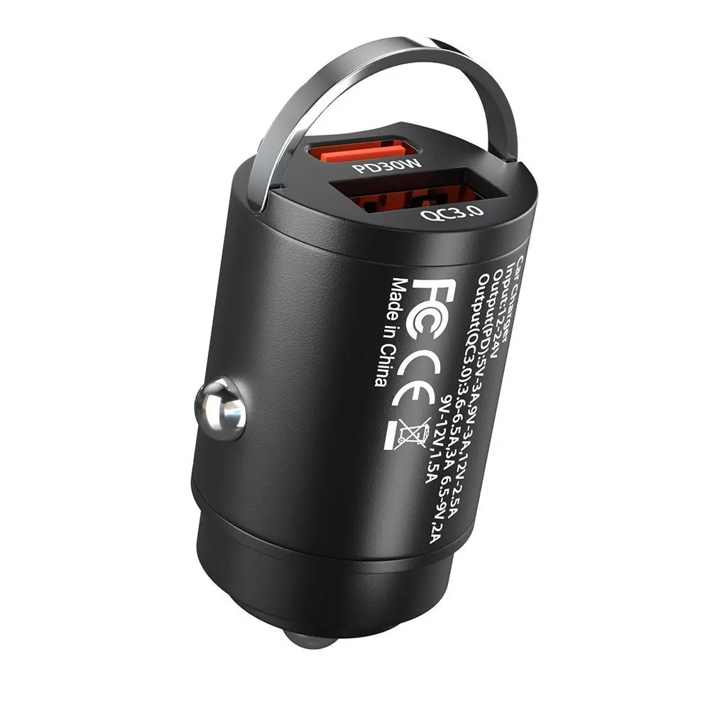 

QC3.0 USB Car Charger Fast Charging No Harm To The Phone Car Phone Charger Multi-protection Security Type C Adapter in Car
