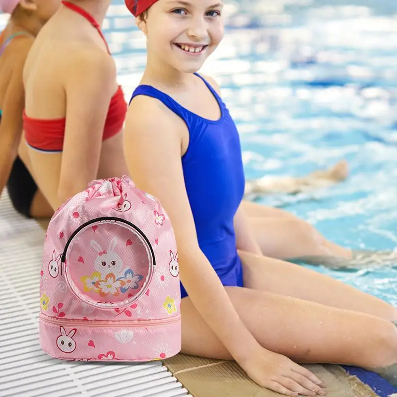 Children's Swimming Bag Wet And Dry Separation Boys And Girls Pool Waterproof Bag Beach Swimming Equipment Kids Swim Backpack