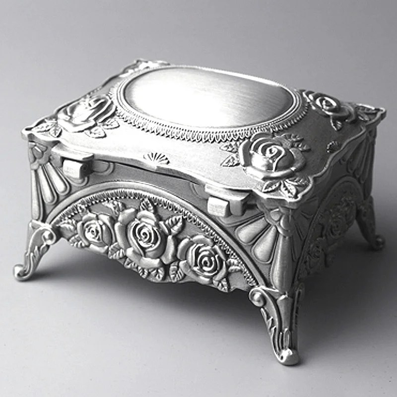 Rosiking Emboss Alloy Metal Music Box Wind Up Castle in the Sky For Frends Girl Christmas and Children Birthday Gift 4