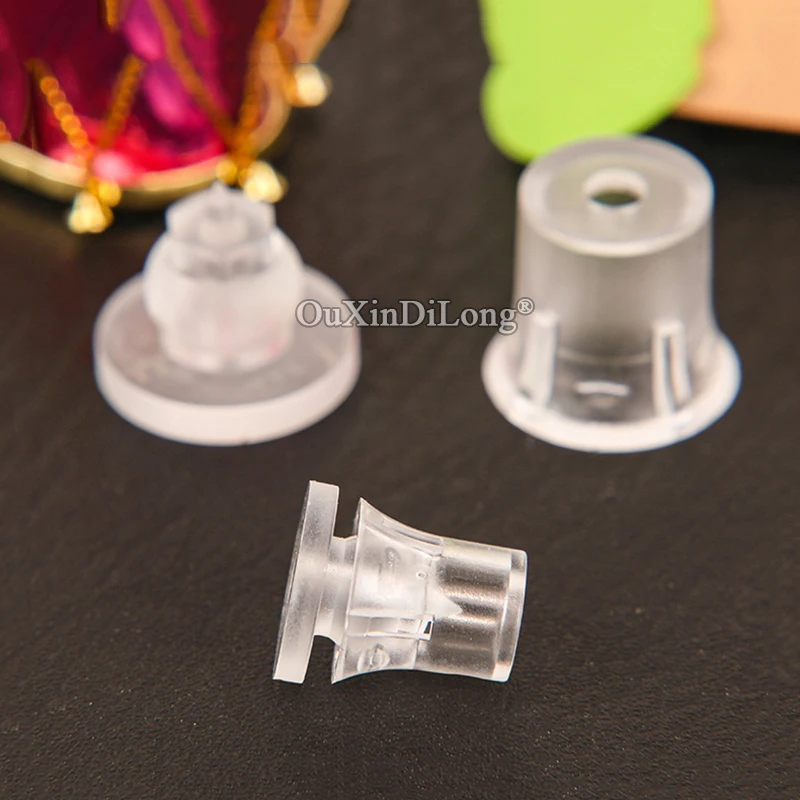 300PCS Transparent Acrylic Standoffs Invisible Hidden Clip-in Plastic Screws Advertising Nails Signs Signage Standoff Clip Nails
