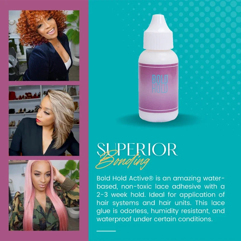 Wig Glue Wig Adhesive Bold Hold Lace Glue Wigs Extreme Hold Hair Replacement Adhesive Toupee Systems+HD Wig Caps Stocking Caps