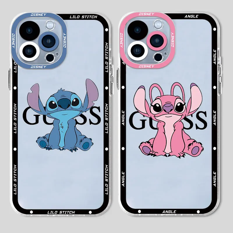 Custodia Disney Stitch Angle Cover Per Xiaomi Redmi Note 11S 10 Pro 8 9 Pro 12S 12 Pro 9T 11 Pro Note 11 4G Custodie In Silicone Trasparente