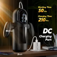 Automatischer Stoßsauger, männlicher Masturbator, Blowjob, Masturbation mit Griff, LCD-Display, Penispumpe, Stroker, Sexspielzeug für Männer, 18 6