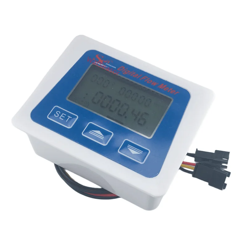 Sea Digital LCD Display For Water Flow Sensor Meter Flowmeter Totalmeter Temperature Measure flow meter water flow meter turbine flow meter digital turbine flow meter