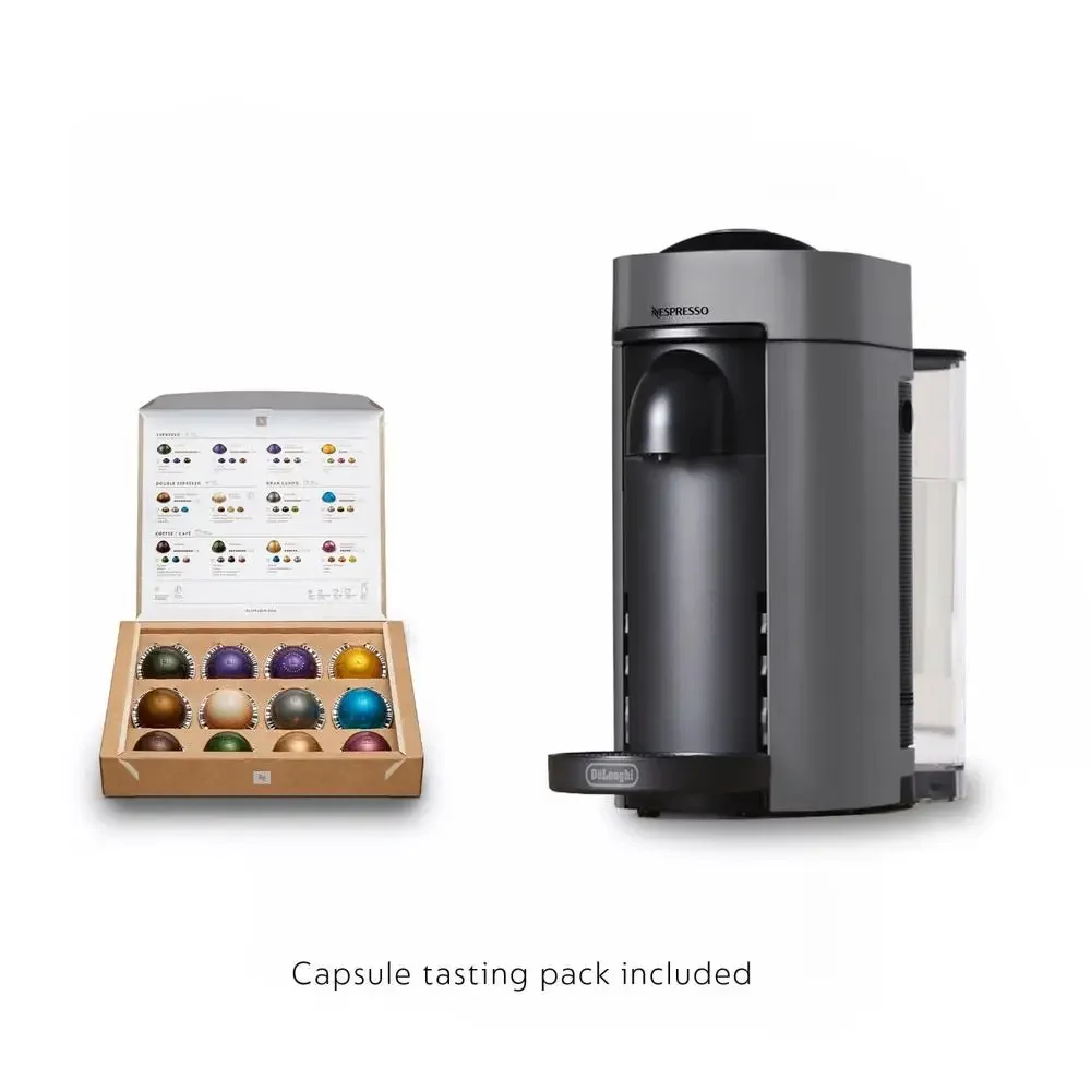 Single-Serve Centrifusion Coffee & Espresso Machine Nespresso VertuoPlus ENV150GY Gray Brewer Double Espresso Gran Lungo Capsule 3