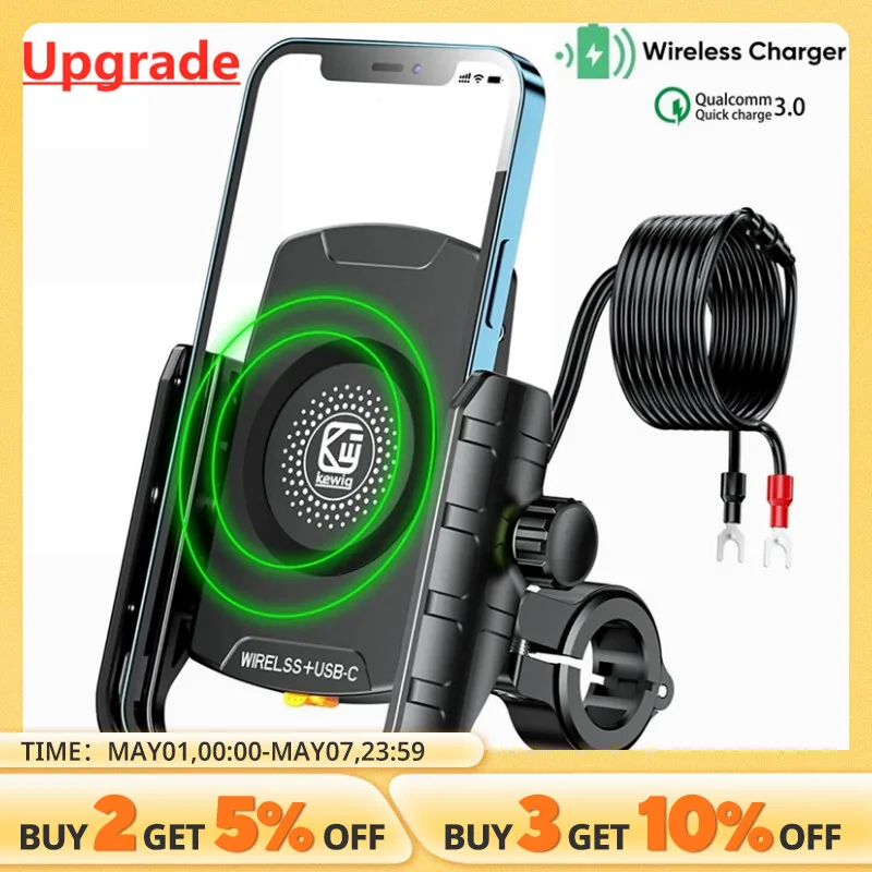 Motorcycle - Scooter Mirror Mount & Quick Grip XL Holder for Samsung Galaxy S20 Ultra (sku 52434) main image 0