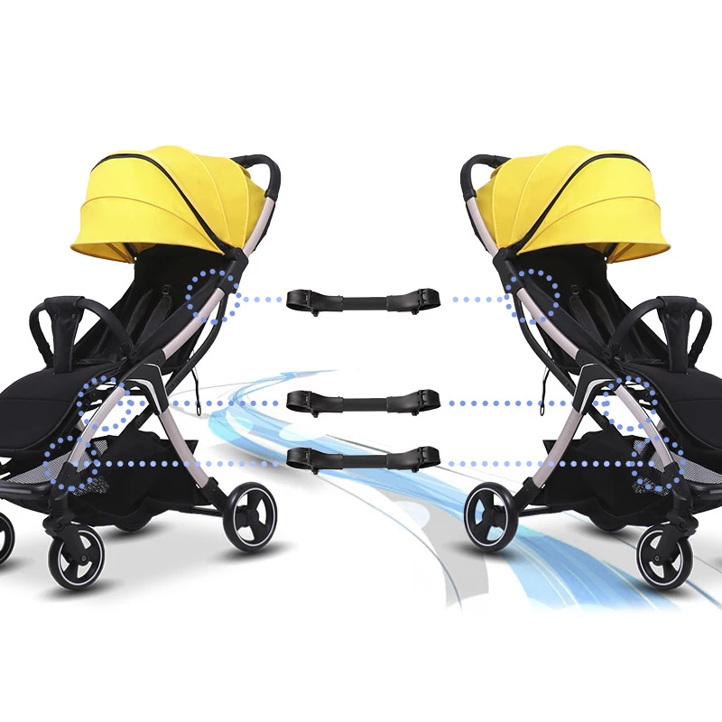 

3Pcs Twin Baby Stroller Connector Universal Joints Triplets Quadruplets Infant Cart Secure Straps Adjustable Linker Hook Safety