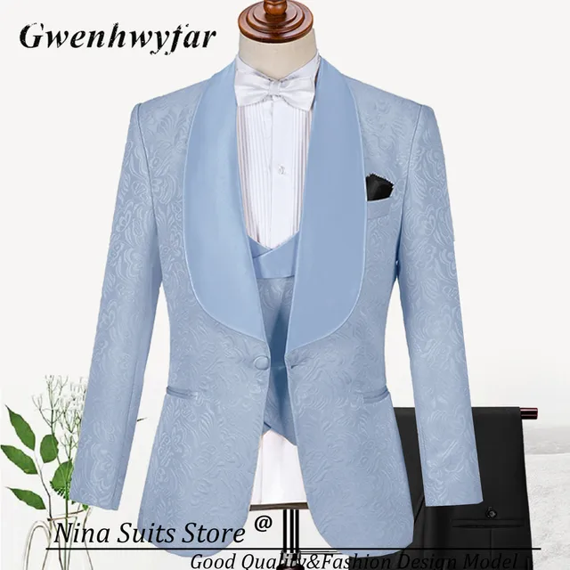 Gwenhwyfar-esmoquin de cachemir para hombre, traje de piezas